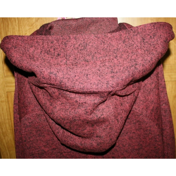 RENEGADE CLUB WOMEN'S HOODIE JACKET SZ XL LS ZIP FRONT BURGANDY NWOT - Picture 7 of 7